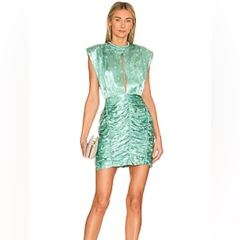 Sabina Musayev Azurine Mini Dress in Spearmint size L